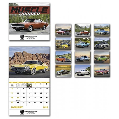 2026 Muscle Thunder Wall Calendar 