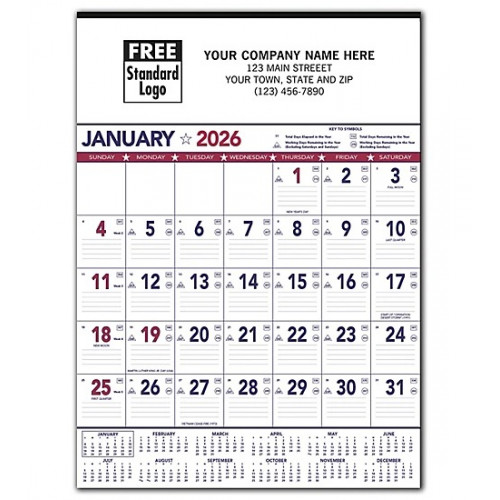 Custom 2026 Patriotic Contractor Memo 13-Sheet 