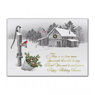 Serene Thanks Holiday Cards