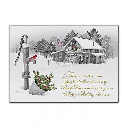 Serene Thanks Holiday Cards 