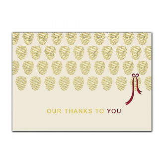Golden Thanks Holiday Cards