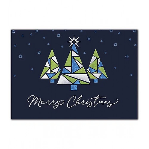 Stained-Glass Trio Christmas Cards 