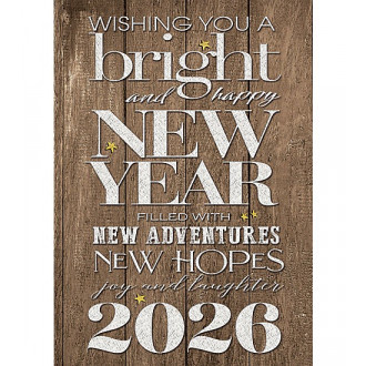 Rustic New Year Holiday Cards
