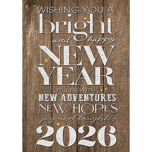 Rustic New Year Holiday Cards 