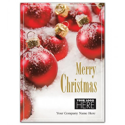 Crimson All Over Christmas Logo Cards 