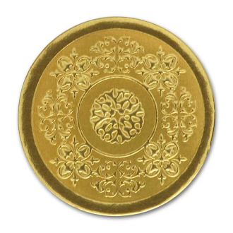 Round Gold Medallion Envelope Seal