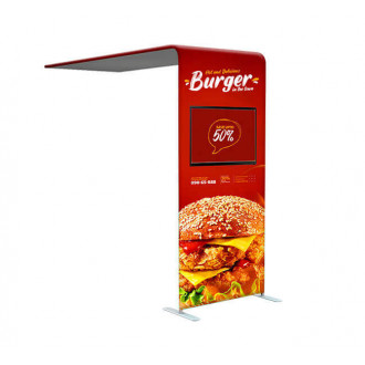 L shaped Tube Arch Fabric Display