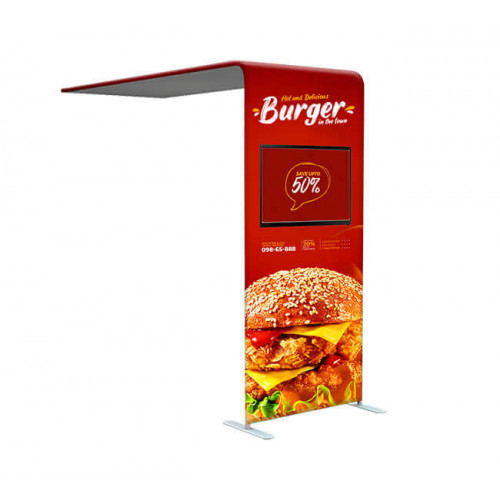 L shaped Tube Arch Fabric Display 