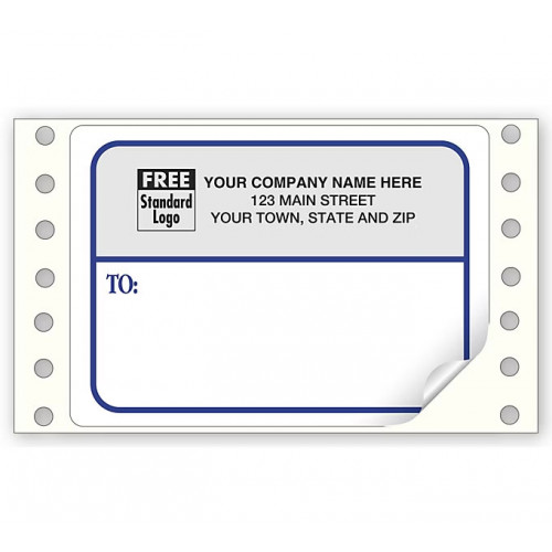 Blue and Gray Continuous Mailing Label Blue and Gray Continuous Mailing Label