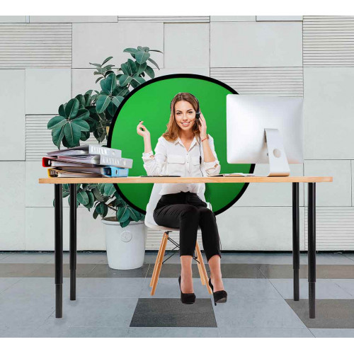 Pop Up Green Screen Webcam Backdrop 