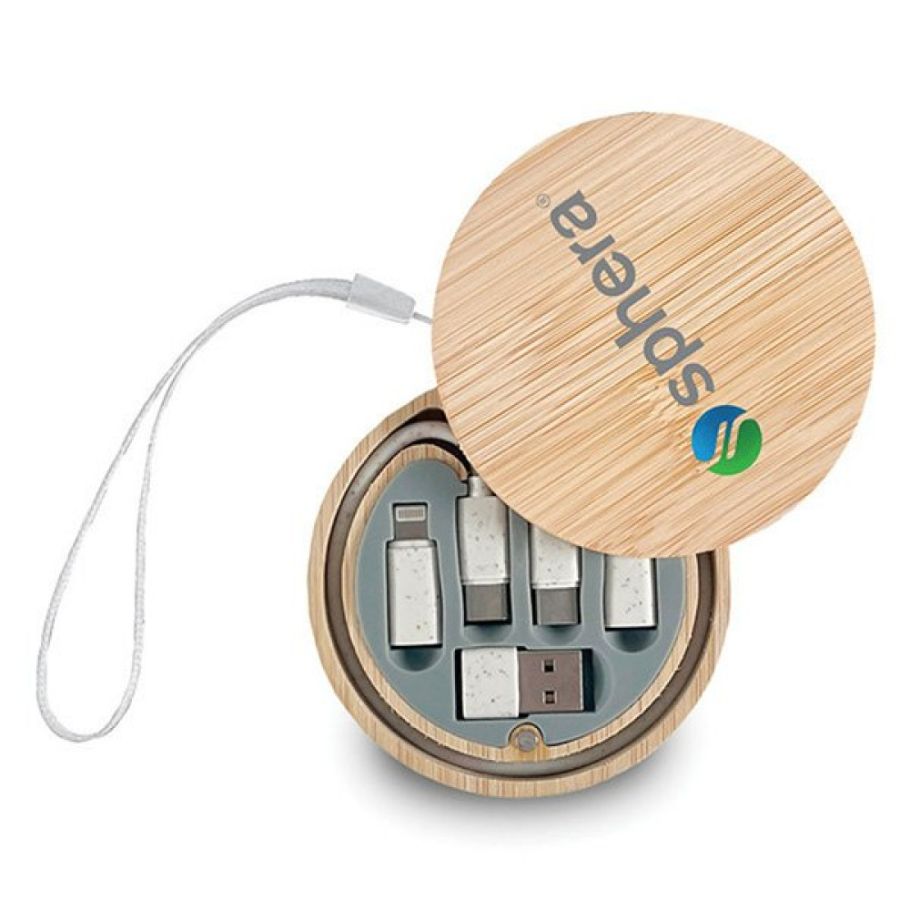 Bamboo Charging Cable/Accessory Kit