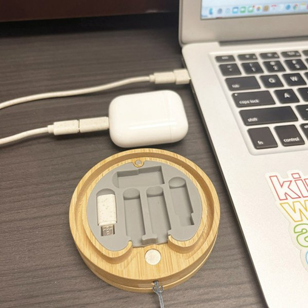 Bamboo Charging Cable/Accessory Kit
