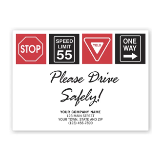 Promotional Drive Safely with Signs Floor Mat