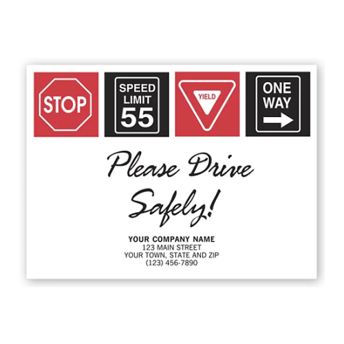 Promotional Drive Safely with Signs Floor Mat 