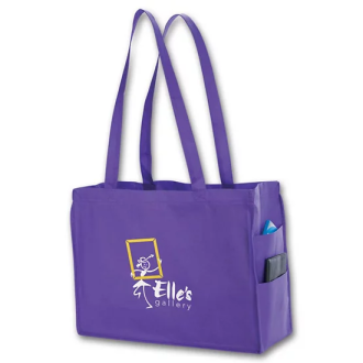 Logo Non-woven side Pocket Tote - Small