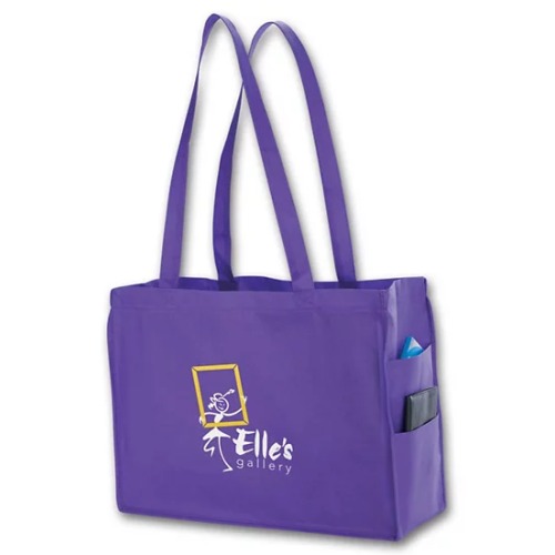 Logo Non-woven side Pocket Tote - Small 