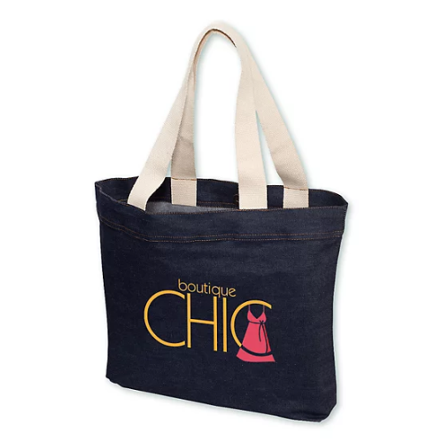 Logo Denim Tote Logo Denim Tote