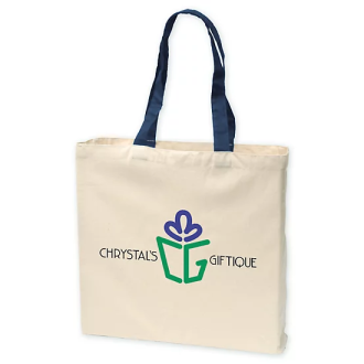 Logo Give-Away Tote - 6 Oz. Cotton