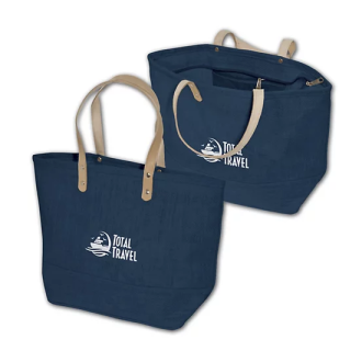 Branded Hamptons Jute Tote