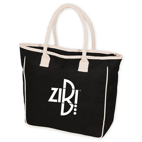 Branded Seville Jute/canvas Tote 