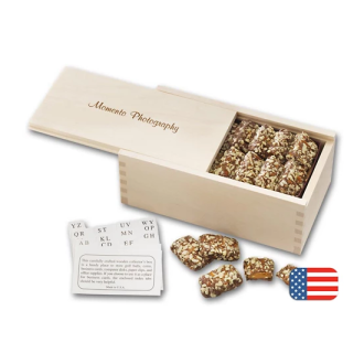 Branded Toffee Filled Wooden Collector's Box