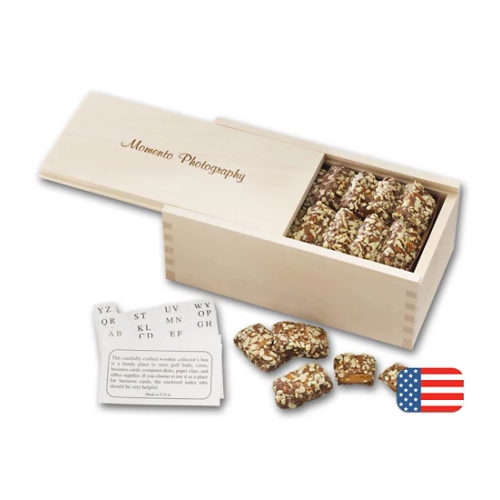 Branded Toffee Filled Wooden Collector's Box 