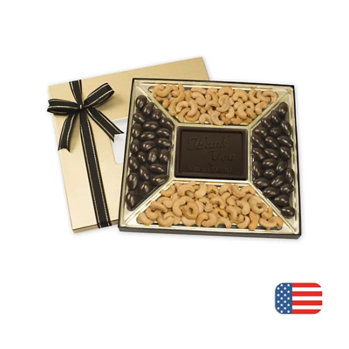 Promotional Premium Confection Assortments - Cashews/Almonds 20 oz.dark 