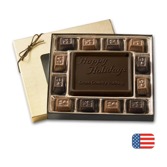 Premium Solid Dark Chocolate Gift Box - 10 oz.