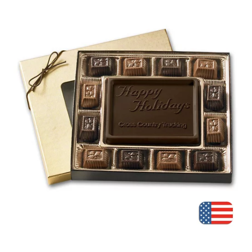 Premium Solid Dark Chocolate Gift Box - 10 oz. 