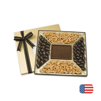 Personalized Chocolate Covered Almonds & Cashews w/ Milk Chocolate