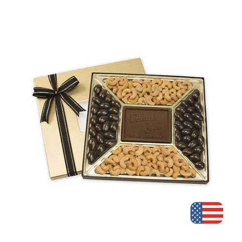 Personalized Chocolate Covered Almonds & Cashews w/ Milk Chocolate 