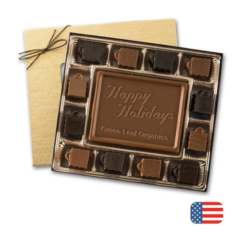 Corporate 8 oz. Retail Themed Milk Chocolate Truffles 