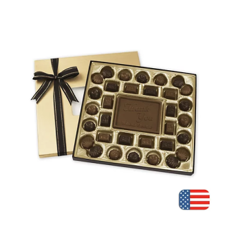 Corporate Solid Milk Chocolate Gift Box - 20 oz.