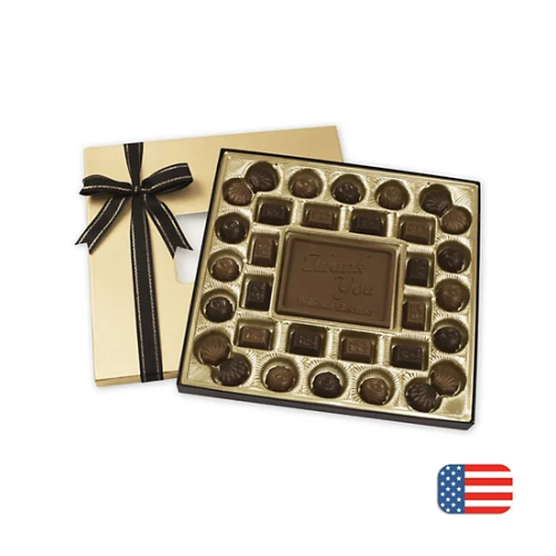 Corporate Solid Milk Chocolate Gift Box - 20 oz. 