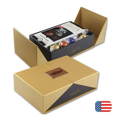 Personalized Golden Box of Lindt Sweets 