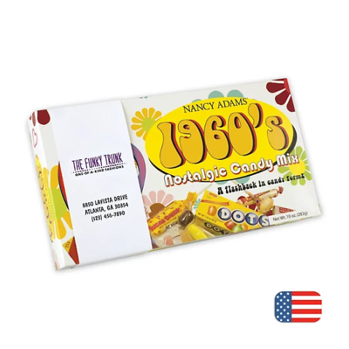 Branded 1960s Nostalgic Candy Box 