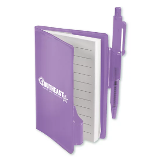 Branded Clear-View Mini Notebook With Pen