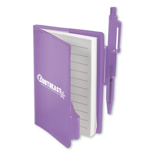 Branded Clear-View Mini Notebook With Pen 