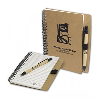 Stone Paper Spiral Notebook with Pen Combo