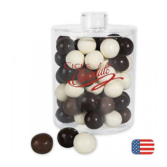 Acrylic Cylinder Jar with Malt Balls