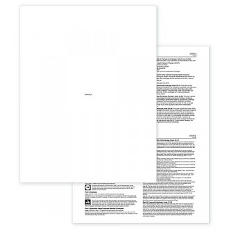 Laser Blank ACA Form 1095 w/Backer
