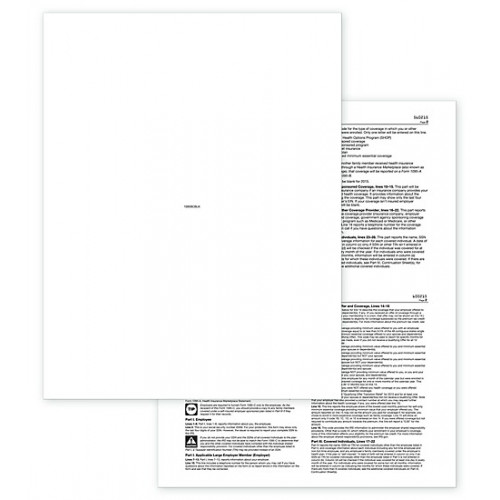 Laser Blank ACA Form 1095 w/Backer Laser Blank ACA Form 1095 w/Backer