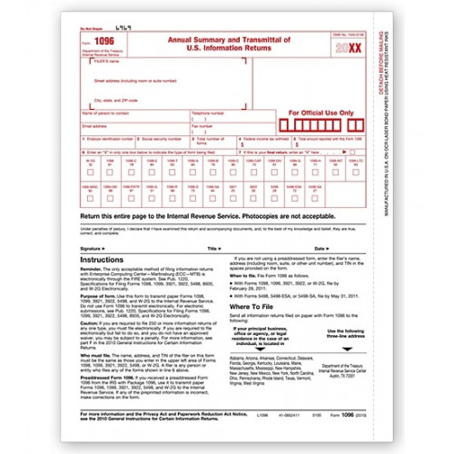 Laser 1096 Transmittal Form Laser 1096 Transmittal Form