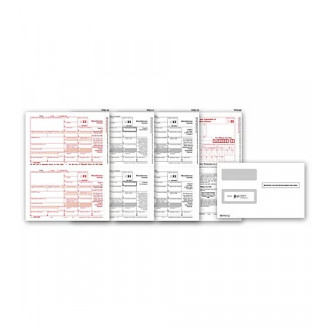 Laser 1099-MISC Income Set & Envelope Kit, 3-part