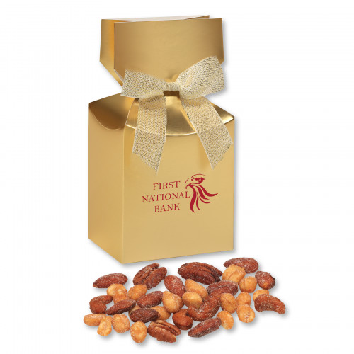 Honey Roasted Mixed Nuts in Gold Premium Delights Gift Box 