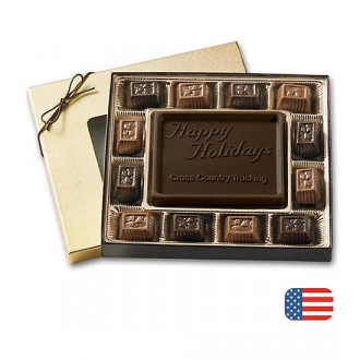 Solid Dark Chocolate Gift Box - 10 oz.