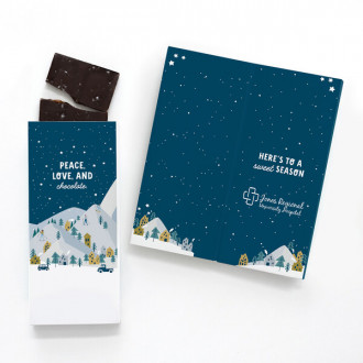 Chocolate Sea Salt Caramel Bar Sweeter Cards with Holiday Sentiment Design