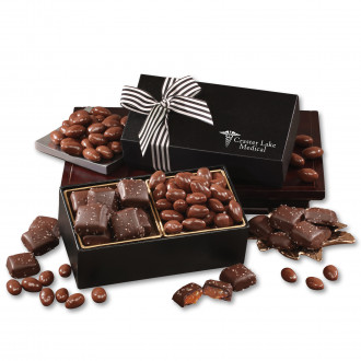 Chocolate Splendor with Chocolate Sea Salt Caramels & Chocolate Covered Almonds