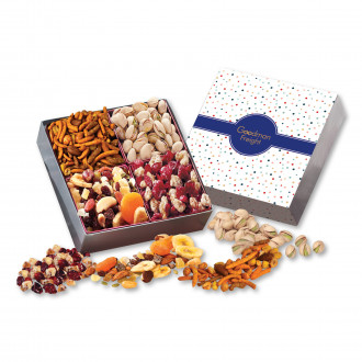Gift Box with Gourmet Treats with Bubbles Sleeve