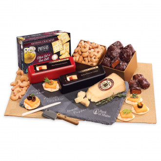 SALE - Genuine Slate Cheese Plate with Party Favorites